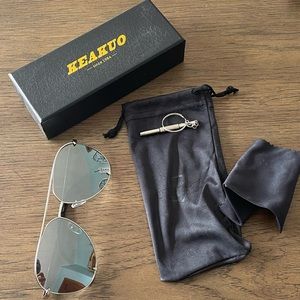 Silver Aviator Sunglasses
